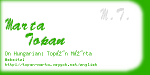marta topan business card